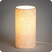 Cylinder fabric table lamp Glam lit S