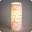 Cylinder fabric table lamp Mikado lit M