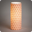 Cylinder fabric table lamp Hoshi cuivre lit M