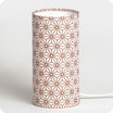 Cylinder fabric table lamp Hoshi cuivre S