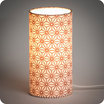 Cylinder fabric table lamp Hoshi cuivre lit S