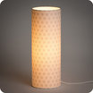 Cylinder fabric table lamp Hoshi argent lit L