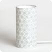 Cylinder fabric table lamp Hoshi argent S
