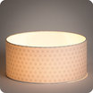 Drum fabric lamp shade / pendant shade Hoshi argent lit Ø40