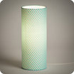 Cylinder fabric table lamp Pépin azur lit M
