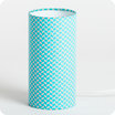 Cylinder fabric table lamp Pépin azur S