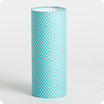 Cylinder fabric table lamp Pépin azur M