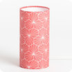 Cylinder fabric table lamp Pépite corail S