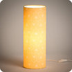 Cylinder fabric table lamp Pépite miel lit L