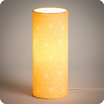 Cylinder fabric table lamp Pépite miel lit M