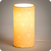 Cylinder fabric table lamp Pépite miel lit S