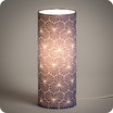 Cylinder fabric table lamp Pépite indigo lit M