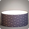 Drum fabric lamp shade / pendant shade Pépite indigo lit Ø50