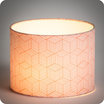 Drum fabric lamp shade / pendant shade Cinetic corail lit Ø20