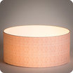 Drum fabric lamp shade / pendant shade Cinetic corail lit Ø50