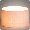 Drum fabric lamp shade / pendant shade Cinetic corail lit Ø30