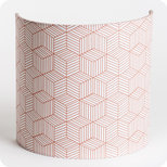Fabric half lamp shade for wall light Cinetic corail