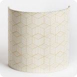 Fabric half lamp shade for wall light Cinetic miel