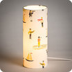 Cylinder fabric table lamp Luxembourg lit M