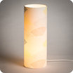 Cylinder fabric table lamp Escapade lit L
