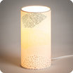 Cylinder fabric table lamp Escapade lit S