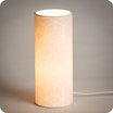 Cylinder fabric table lamp Cubic gris lit M
