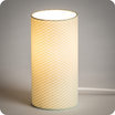 Cylinder fabric table lamp Bekko lit S