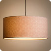 Drum fabric lamp shade / pendant shade Cubic rose lit Ø50