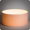 Drum fabric lamp shade / pendant shade Cubic rose lit Ø50