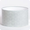 Abat-jour / suspension cylindrique tissu Cubic gris Ø30