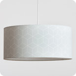 Drum fabric lamp shade / pendant shade Cubic gris