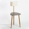 Selene side table and lamp with shade Cinetic miel Ø25