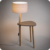 Selene side table and lamp with shade Cinetic indigo lit 30