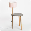 Selene side table and lamp with shade Cinetic corail 25