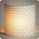 Fabric half lamp shade for wall light Mistinguett turquoise