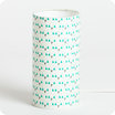 Cylinder fabric table lamp Mistinguett turquoise S