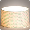 Drum fabric lamp shade / pendant shade Mistinguett turquoise lit Ø30