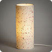 Cylinder fabric table lamp Terrazzo lit M