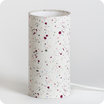 Cylinder fabric table lamp Terrazzo S