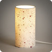 Cylinder fabric table lamp Terrazzo lit S