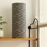 Cylinder fabric table lamp Nami