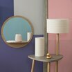Cylinder fabric table lamp Mousseline S