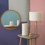 Cylinder fabric table lamp Mousseline