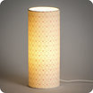 Cylinder fabric table lamp Mousseline lit M