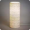 Cylinder fabric table lamp Cinetic indigo lit M