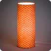 Cylinder fabric table lamp Nami terra lit M