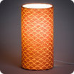 Cylinder fabric table lamp Nami terra lit S