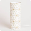 Cylinder fabric table lamp Maxi hoshi or lit M