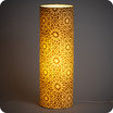 Cylinder fabric table lamp Sun yellow lit XXL