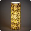 Cylinder fabric table lamp Lotus black lit L